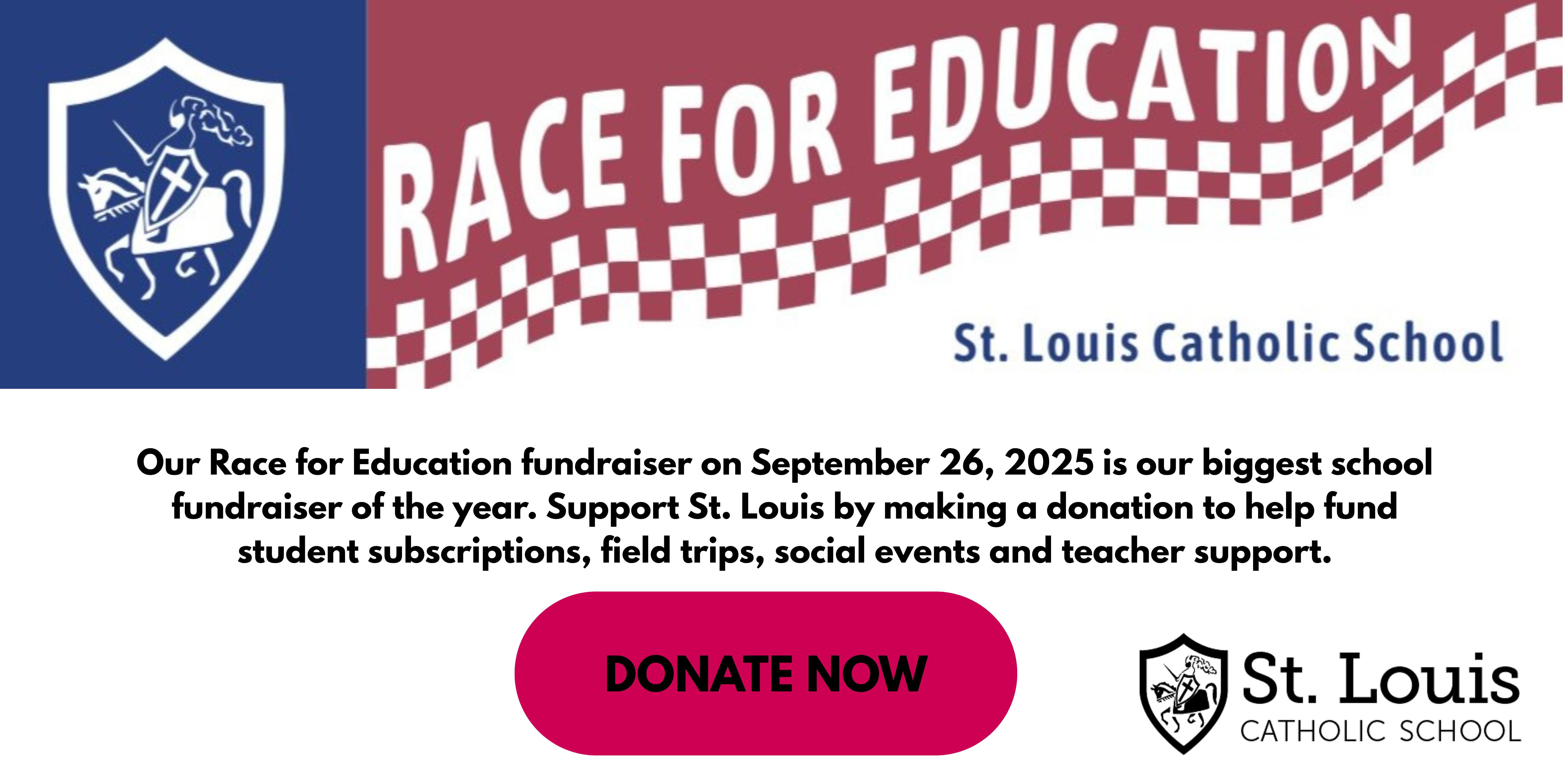 Our Race for Education fundraiser on September 26, 2025 is our biggest school fundraiser of the year. Support St. Louis by making a donation to help fund student subscriptions, field trips, social